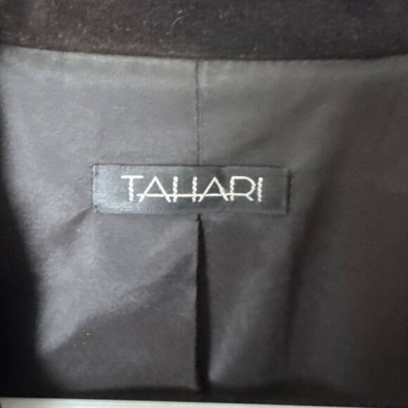 Tahari Brown Velvet Blazer Coat Womens Size 4 - Picture 3 of 5